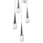 Люстра капли Acrylic Droplet Five Chrome Chandelier варинант исполнения - 2 | Loft Concept в Барнауле