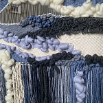 Современное ткачество гобелен в синих оттенках Blue Undine II варинант исполнения - 3 | Loft Concept в Барнауле