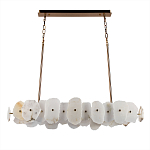 Подвесной светильник с фигурными элементами из белого алебастра Cryptocrystalline Stone варинант исполнения - 3 | Loft Concept в Барнауле