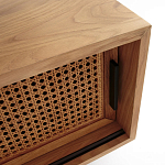 ТВ-тумба из дуба и плетеного ротанга Wicker Chasey TV Stand варинант исполнения - 3 | Loft Concept в Барнауле