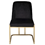 Стул обеденный велюровый черный с золотым каркасом Nobility варинант исполнения - 1 | Loft Concept в Барнауле