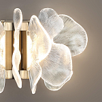 Бра с крупными прозрачными лепестками с рельефной поверхностью Ethereal Bloom варинант исполнения - 5 | Loft Concept в Барнауле