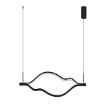 Подвесной светильник волнообразный изогнутый черного цвета 4000К Spiral Lighting варинант исполнения - 2 | Loft Concept в Барнауле