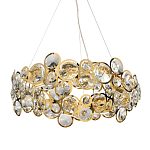 Люстра подвесная из золотых колец 57 см Golden Circles варинант исполнения - 1 | Loft Concept в Барнауле