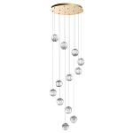 Люстра каскадная с прозрачными шарообразными плафонами Crystal Globule варинант исполнения - 6 | Loft Concept в Барнауле