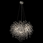 Люстра подвесная с прозрачными стеклянными подвесками в форме капель Диаметр 60 см Droplet Chandelier варинант исполнения - 13 | Loft Concept в Барнауле