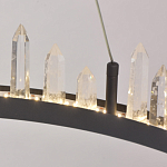 Люстра с двумя кольцами черного цвета с хрустальными элементами QUARTZ CRYSTAL варинант исполнения - 9 | Loft Concept в Барнауле