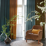 Кресло велюровое горчичного цвета Diaspro Mustard Armchair варинант исполнения - 6 | Loft Concept в Барнауле