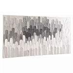 Панно декоративное с ручной росписью Gray Strokes варинант исполнения - 3 | Loft Concept в Барнауле