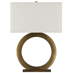 Настольная лампа с корпусом в форме кольца и прямоугольным абажуром French Ring варинант исполнения - 5 | Loft Concept в Барнауле