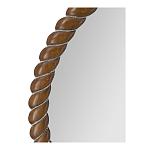 Зеркало круглое с текстурной рамой из натурального дерева  Pine Wall Mirror варинант исполнения - 3 | Loft Concept в Барнауле