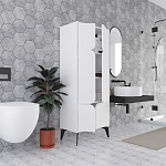 Комод белый с 4-мя дверцами на металлических ножках SPARK MULTIPURPOSE CABINET WHITE варинант исполнения - 5 | Loft Concept в Барнауле