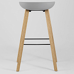 Барный стул на ножках из натурального дерева Boras Grey варинант исполнения - 4 | Loft Concept в Барнауле