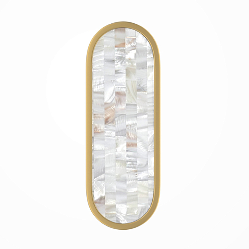 Бра перламутровый Lunaris 30 см Латунь Перламутровый в Барнауле | Loft Concept 