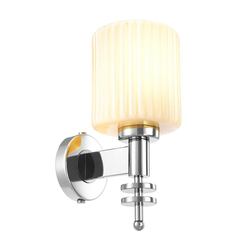 Бра Eichholtz Wall Lamp Ponza Nickel Никель Белый Бра Eichholtz Wall Lamp Ponza Nickel Никель Белый в Барнауле | Loft Concept