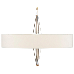 Люстра круглая с белым тканевым абажуром  White Light Diffuser варинант исполнения - 1 | Loft Concept в Барнауле