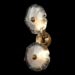 Бра с ветвистыми бронзовыми элементами и стеклянными рифлеными дисками Textured Glass Bra варинант исполнения - 2 | Loft Concept в Барнауле