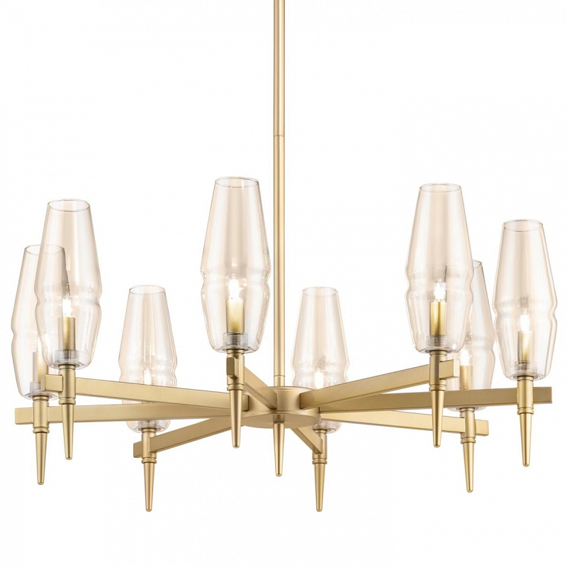 Люстра Polani Chandelier 8 Золотой Янтарь (Amber) Люстра Polani Chandelier 8 Золотой Янтарь (Amber) в Барнауле | Loft Concept