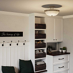 Потолочный светильник со стеклянным плафоном в виде купола Quoizel варинант исполнения - 6 | Loft Concept в Барнауле