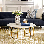 Дизайнерский журнальный столик чёрный с круглой столешницей Arycy варинант исполнения - 3 | Loft Concept в Барнауле