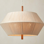 Люстра из дуба с веревчатым абажуром Rope Oak Chandelier варинант исполнения - 2 | Loft Concept в Барнауле