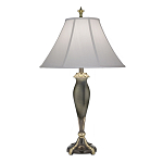 Настольная лампа с белым тканевым абажуром в форме колокола Stiffel варинант исполнения - 1 | Loft Concept в Барнауле