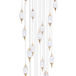 Большая каскадная люстра с хрустальными подвесками Esme Drops Crystal Brass Cascade Chandelier 25 варинант исполнения - 3 | Loft Concept в Барнауле