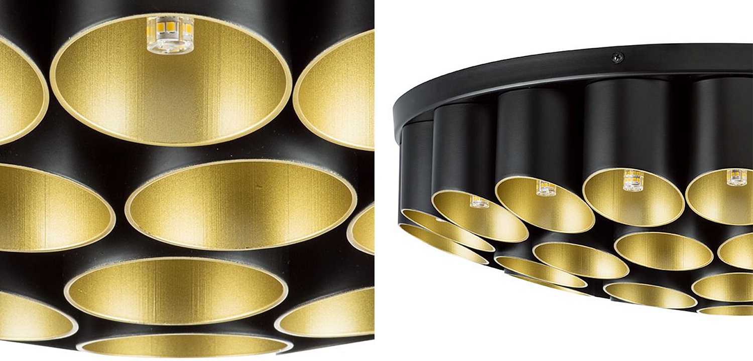 Потолочный светильник Garbi Black Pipe Organ Ceiling Lamp 40 Потолочный светильник Garbi Black Pipe Organ Ceiling Lamp 40 - Loft-Concept в Барнауле