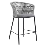 Стул барный с декоративным плетением на спинке и подлокотниках Chair Weave варинант исполнения - 2 | Loft Concept в Барнауле