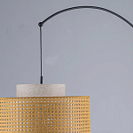 Торшер с декоративным поясом из плетеного бамбука Biuloggicu варинант исполнения - 7 | Loft Concept в Барнауле