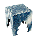 Приставной столик с инкрустацией раковинами устриц Bone Inlay варинант исполнения - 1 | Loft Concept в Барнауле