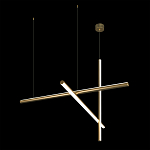 Люстра с 3-мя  пересекающимися цилиндрическими плафонами на тонких тросах Trumpet tube варинант исполнения - 5 | Loft Concept в Барнауле