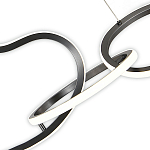 Люстра подвесная  5-ю асимметричными кольцами черного цвета Ring Horizontal варинант исполнения - 2 | Loft Concept в Барнауле