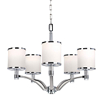 Люстра с белыми стеклянными плафонами в форме цилиндра Feiss варинант исполнения - 1 | Loft Concept в Барнауле