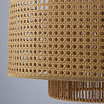 Подвесной светильник с абажуром из плтеного бамбука Light Inside the Cell варинант исполнения - 8 | Loft Concept в Барнауле