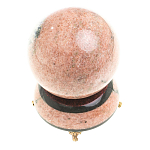 Шар декоративный на подставке из натуральных камней Змеевик и Мрамор Розовый Natural Stone Spheres 10.5 см варинант исполнения - 1 | Loft Concept в Барнауле