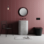 Настенное зеркало круглой формы в черной металлической раме BUBBLE MIRROR BLACK варинант исполнения - 1 | Loft Concept в Барнауле