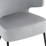 Современное мягкое кресло на металлических ножках Rakush Grey варинант исполнения - 6 | Loft Concept в Барнауле