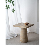 Столик приставной с квадратной столешницей Textured Cream Table варинант исполнения - 9 | Loft Concept в Барнауле