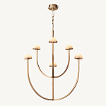 Люстрас 6-ю мраморными плафонами в форме купола Light Warm Light варинант исполнения - 4 | Loft Concept в Барнауле