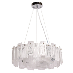 Люстра круглая с подвесными прямоугольными пластинами из стекла Glacier Panels варинант исполнения - 2 | Loft Concept в Барнауле