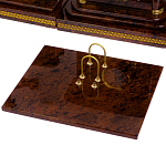 Настольный письменный набор с часами и визитницами из природного камня обсидиана Royal Present варинант исполнения - 2 | Loft Concept в Барнауле