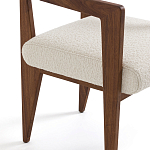 Кресло обеденное Alcove White Boucle из массива ореха варинант исполнения - 5 | Loft Concept в Барнауле