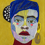 Картина с вышивкой Портрет wall panel People with the yellow ear 1 варинант исполнения - 1 | Loft Concept в Барнауле