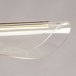 Люстра линейная с прозрачным волнообразным плафоном Wave Line варинант исполнения - 4 | Loft Concept в Барнауле