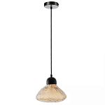 Подвесной светильник с янтарным фактурным плафоном Lamp with Frozen Glass Effect варинант исполнения - 3 | Loft Concept в Барнауле