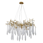 Люстра подвесная с прозрачными подвесками в форме капель Droplet Chandelier варинант исполнения - 2 | Loft Concept в Барнауле