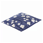 Подушка декоративная синяя с цветочным принтом Blossom Essence Emily варинант исполнения - 1 | Loft Concept в Барнауле