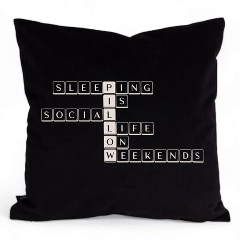 Подушка Seletti Tiles and Tales Pillow Черный Белый Подушка Seletti Tiles and Tales Pillow Черный Белый в Барнауле | Loft Concept