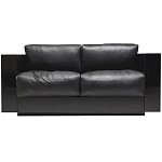 Дизайнерский кожаный диван черный Poltronova Saratoga Sofa варинант исполнения - 1 | Loft Concept в Барнауле